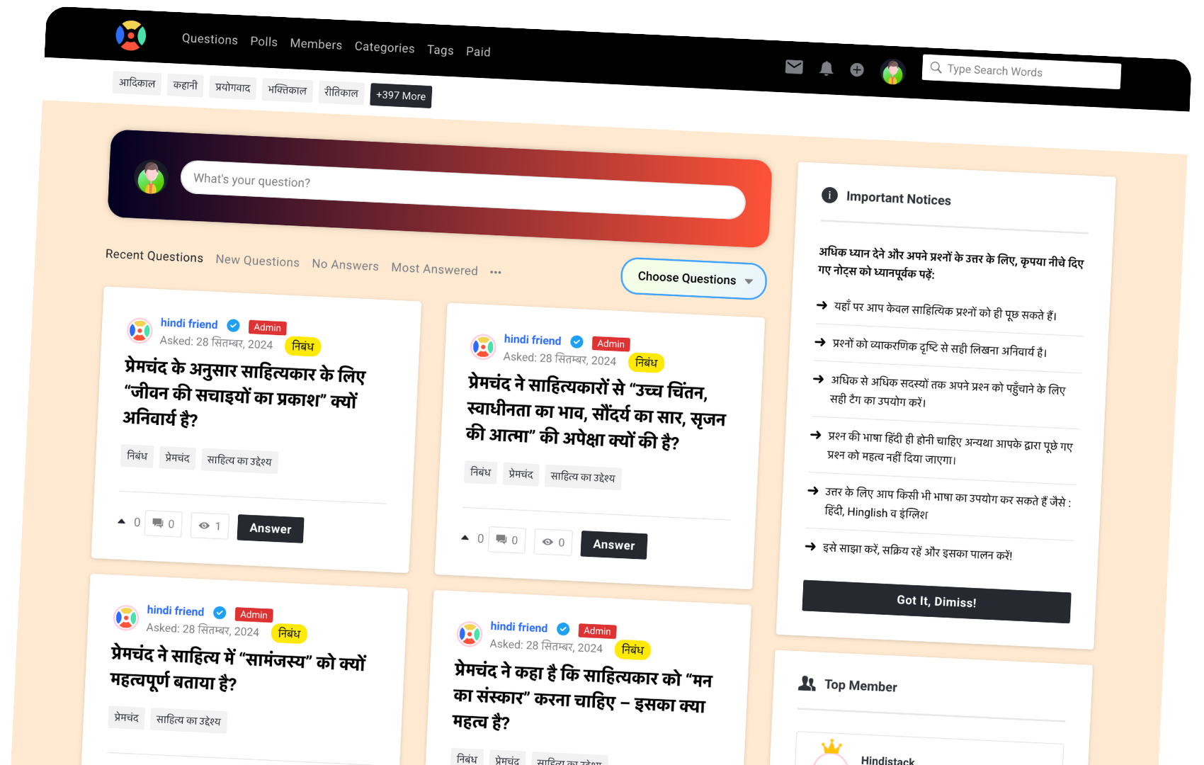 Hindi Friend - Community for Hindi Knowledge Sharing